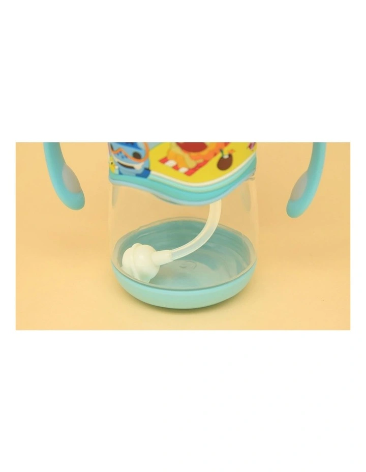 2-Stage Tritan Straw Bottle With Grip Handles (0+) in Blue image 5