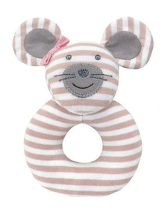 Cotton Teething Rattle Ballerina Mouse 13cm