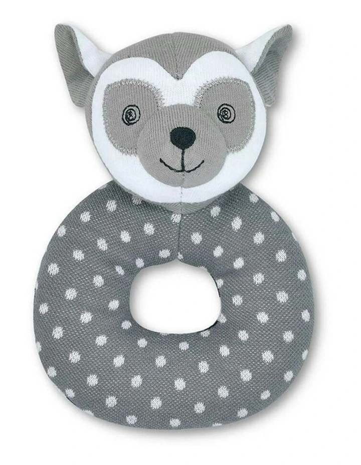 Cotton Teething Rattle Bruce Lemur 0m 13cm image 1
