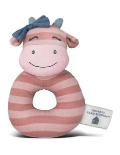 Cotton Miss Moo Teething Rattle 0m  13cm