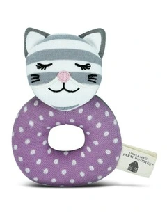 Cotton Teething The Kitty Rattle Maude Toy 13cm