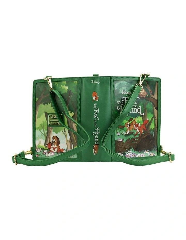 Classic Book Convertible Crossbody Bag 9x6in in Green image 6