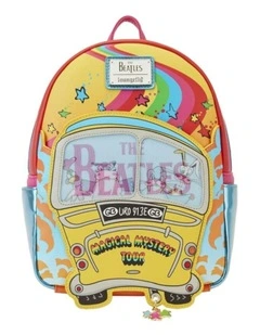 Magical Mystery Tour Bus Mini Backpack Bag 11in in Multi
