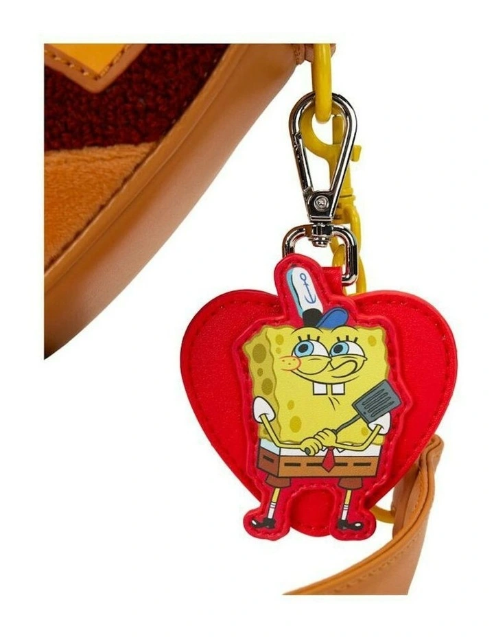 Krabby Patty Plush Crossbody Bag 9x7.3in in Multi image 5