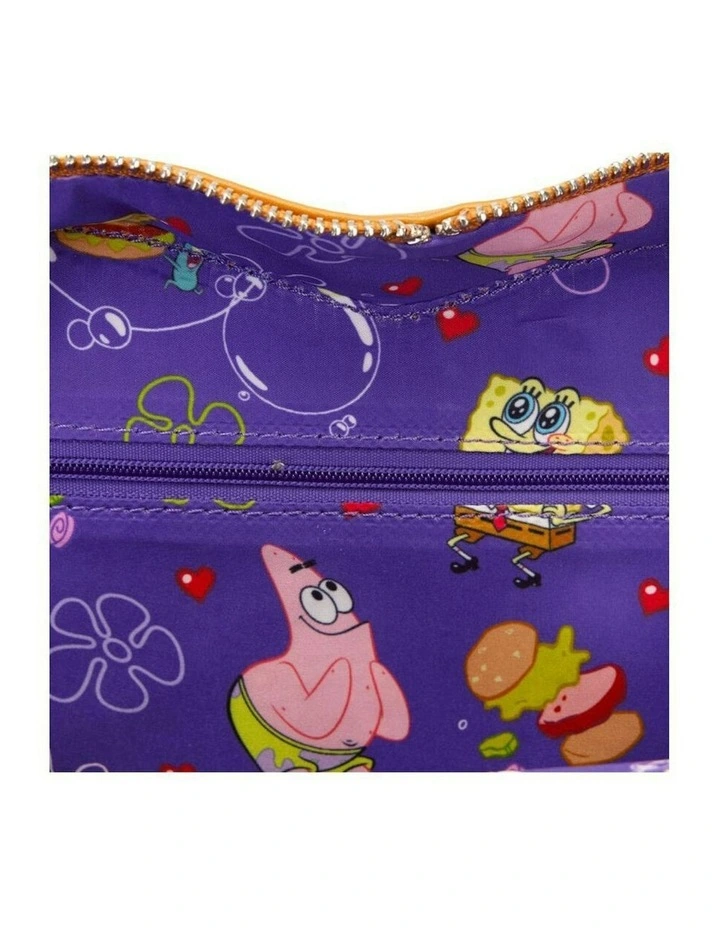Krabby Patty Plush Crossbody Bag 9x7.3in in Multi image 6