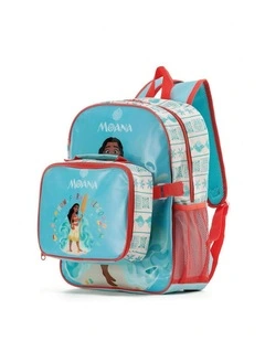 Moana School Backpack with Insulated Lunch Bag in Blue