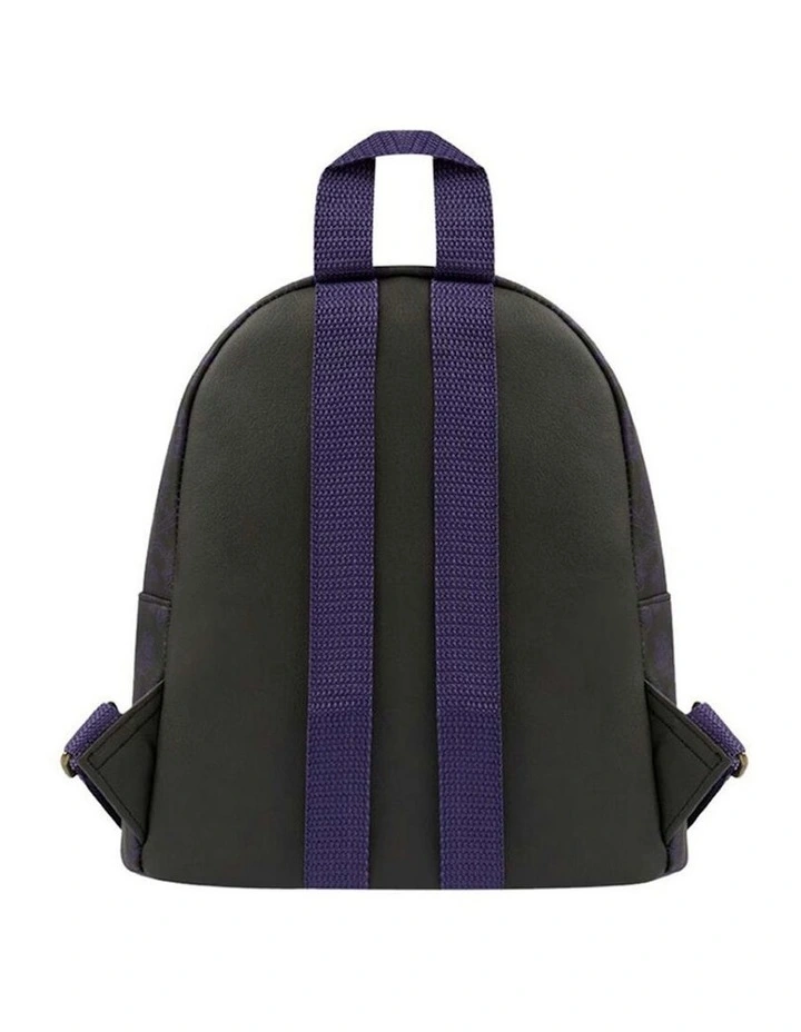 Vegan Leather Villains Front Zipper Pocket Full Size Backpack in Black image 3