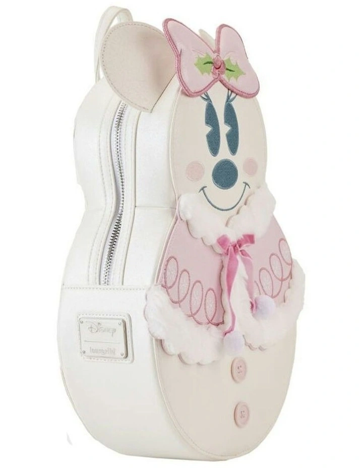 Minnie Mouse Pastel Snowman Mini Backpack in White image 2