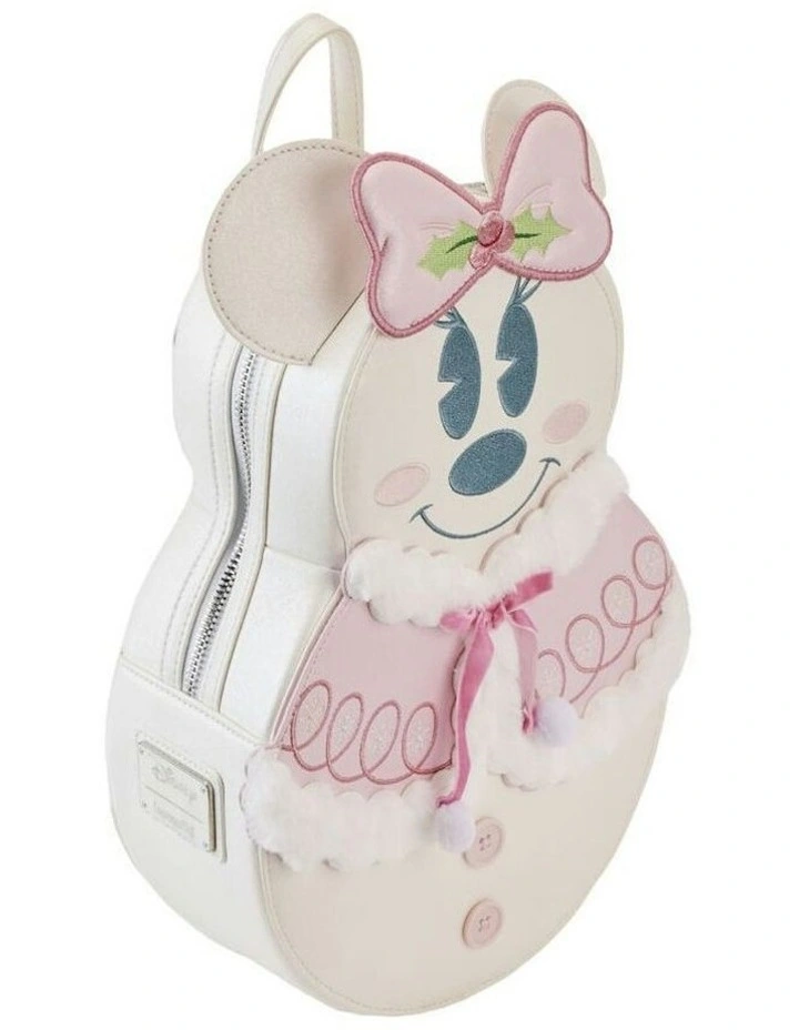Minnie Mouse Pastel Snowman Mini Backpack in White image 3