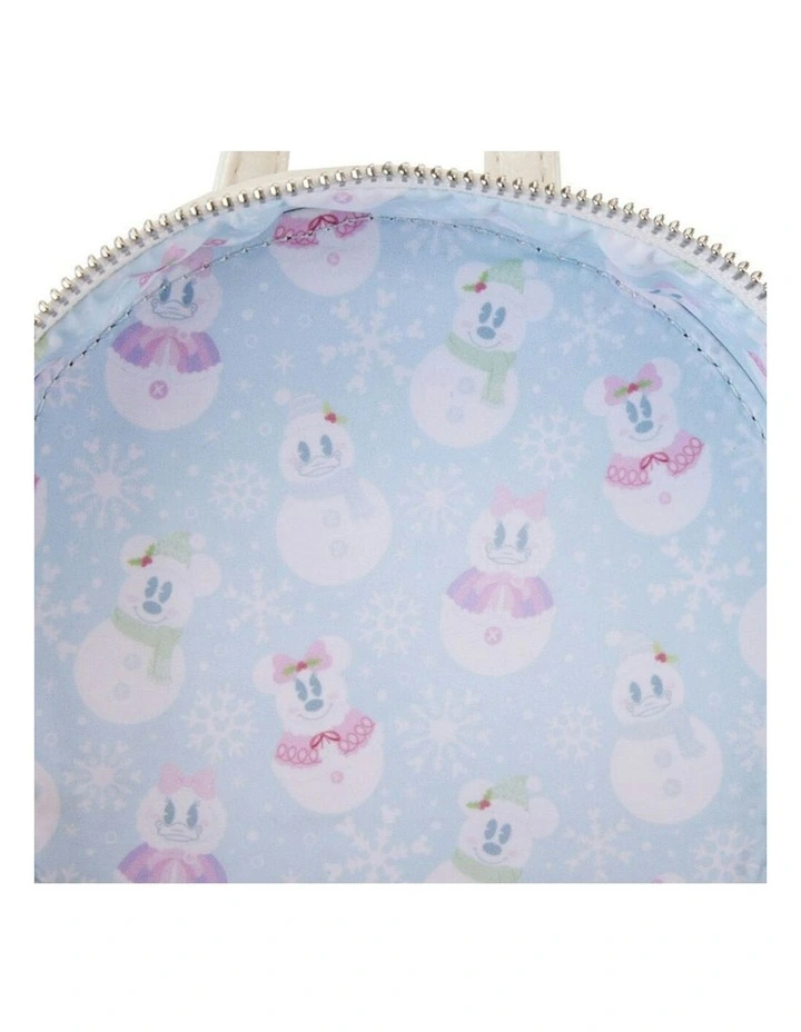Minnie Mouse Pastel Snowman Mini Backpack in White image 5