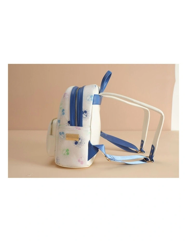 Pu Leather Compact Travel Backpack 29x29cm in White image 2