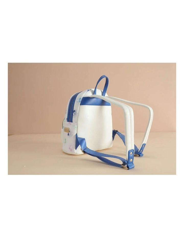 Pu Leather Compact Travel Backpack 29x29cm in White image 3