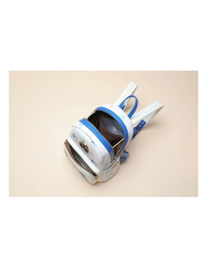 Pu Leather Compact Travel Backpack 29x29cm in White image 6