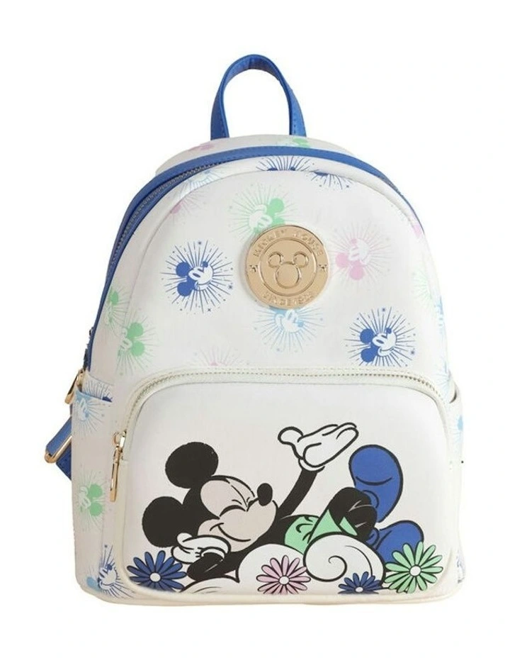 Pu Leather Compact Travel Backpack 29x29cm in White image 7