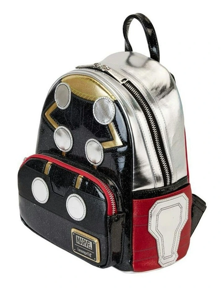 Thor Metallic Cosplay Mini Backpack in Black image 3