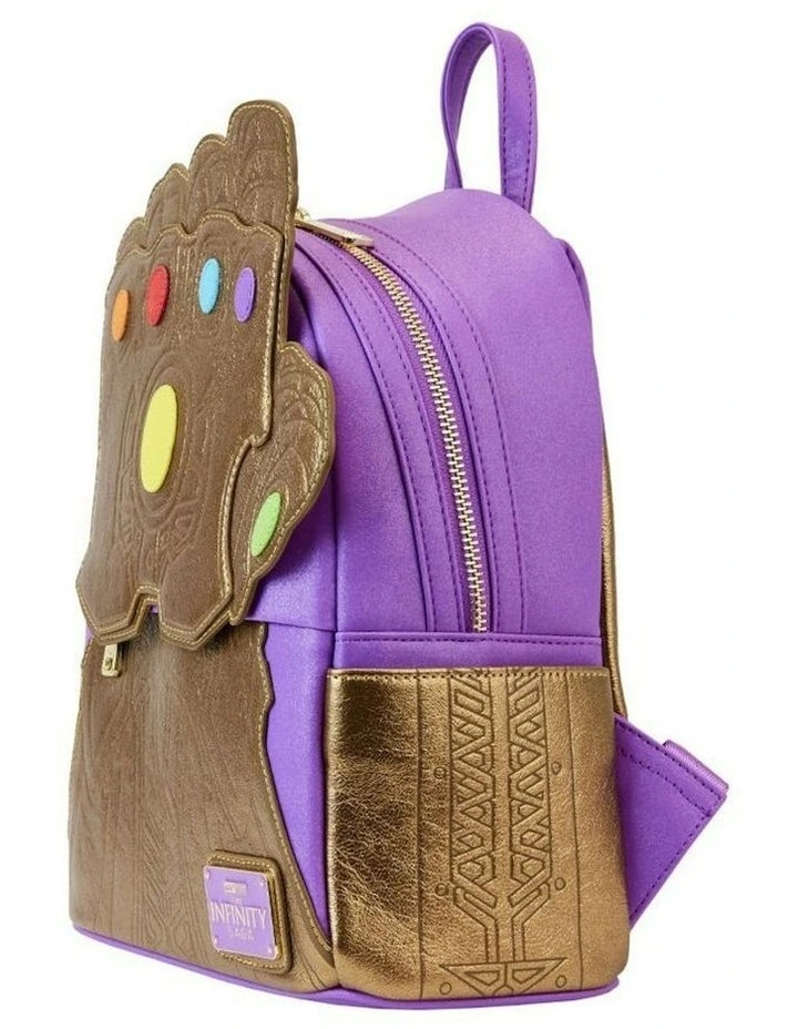 Thanos Gauntlet Metallic Mini Backpack in Gold image 2
