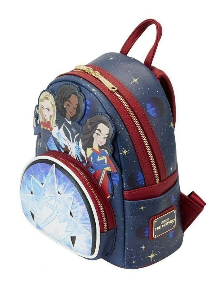 2023 Group Symbol Glow Leather Mini Backpack in Blue image 3