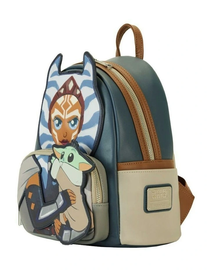 The Mandalorian Ahsoka With Grogu Cosplay Mini Backpack 23x27cm in Multi image 2