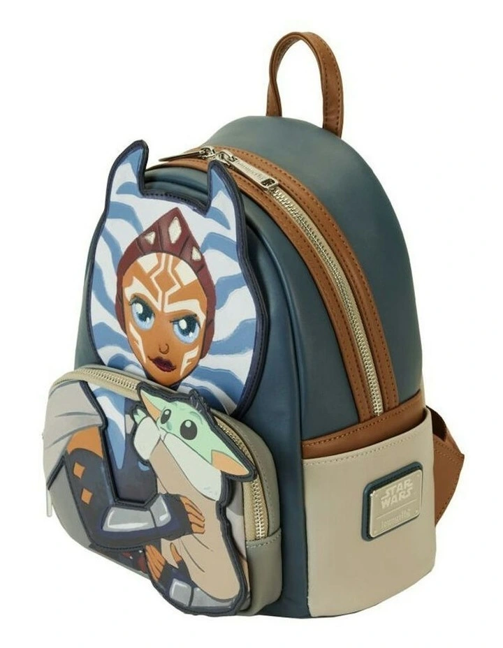 The Mandalorian Ahsoka With Grogu Cosplay Mini Backpack 23x27cm in Multi image 3