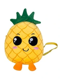 The Bag of Pal Pineapple Soft Plush Backpack in Yellow