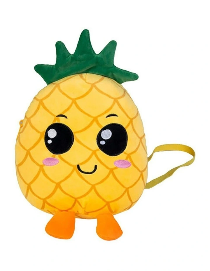 The Bag of Pal Pineapple Soft Plush Backpack in Yellow image 1