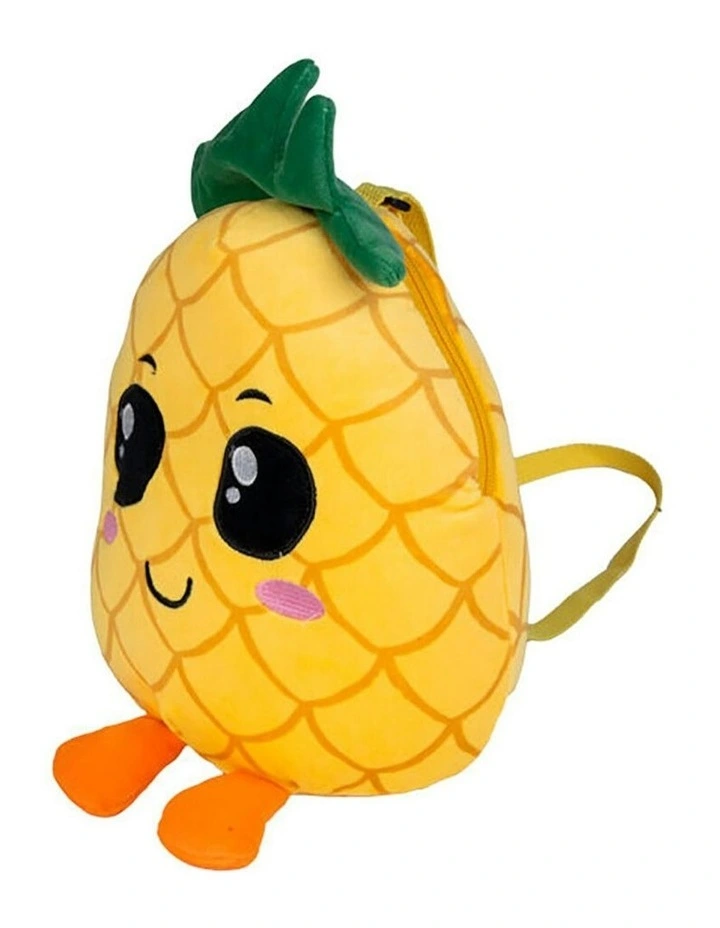 The Bag of Pal Pineapple Soft Plush Backpack in Yellow image 2
