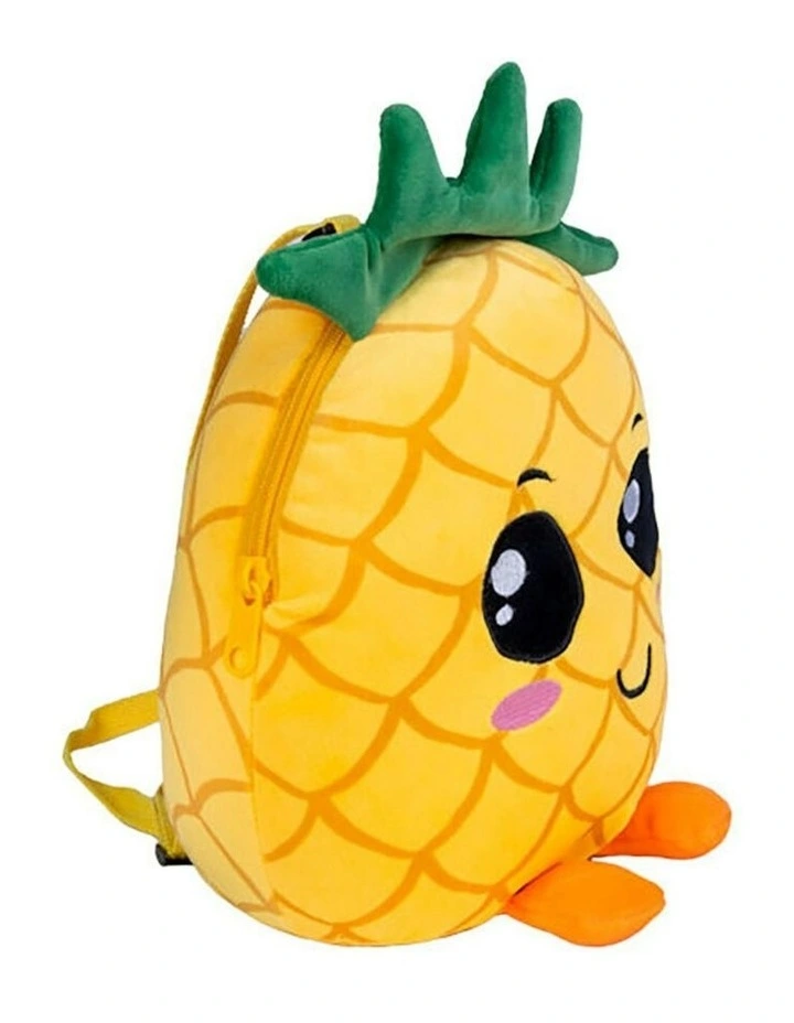 The Bag of Pal Pineapple Soft Plush Backpack in Yellow image 3