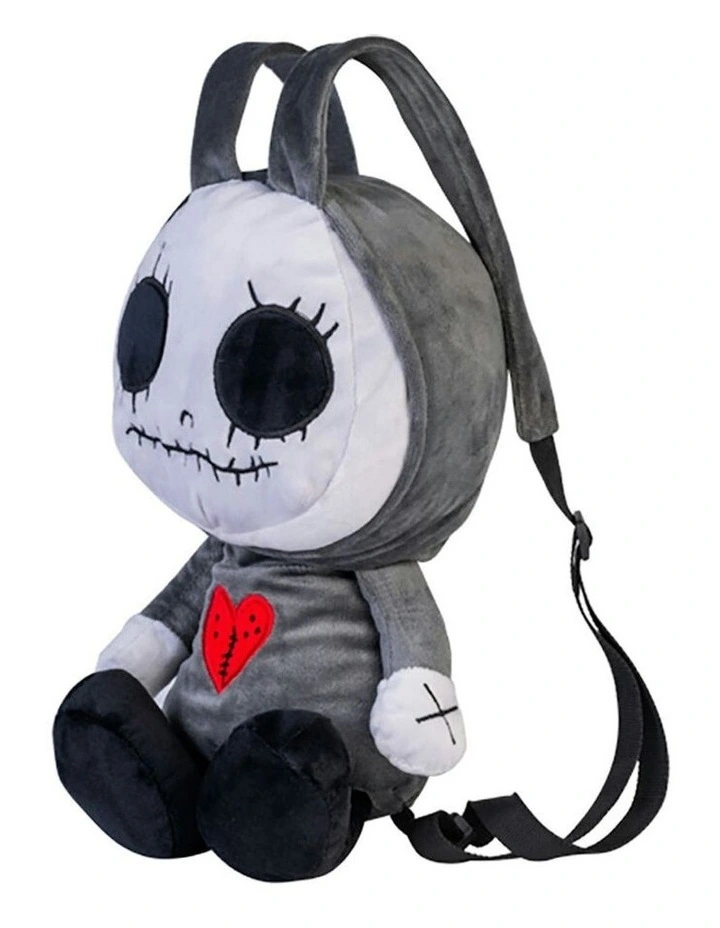 Gooli Skull Gnome Carry On Backpack in Black image 2