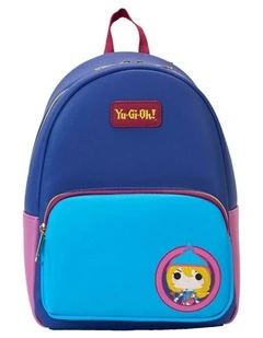 Vegan Leather Dark Magician Mini Backpack 8.25x10.75in in Blue