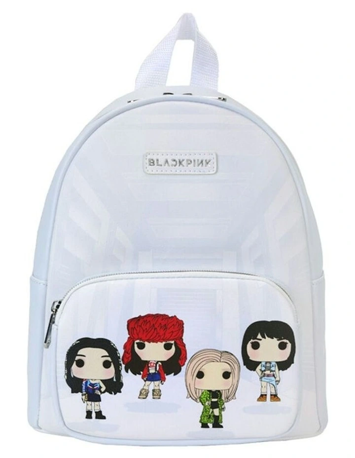 Shut Down Mini Backpack 9x10.5Inch in White image 1