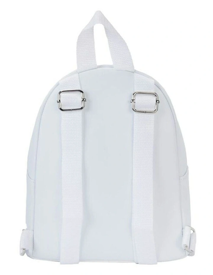 Shut Down Mini Backpack 9x10.5Inch in White image 3