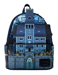 Nevermore Academy Leather Mini Backpack in Blue