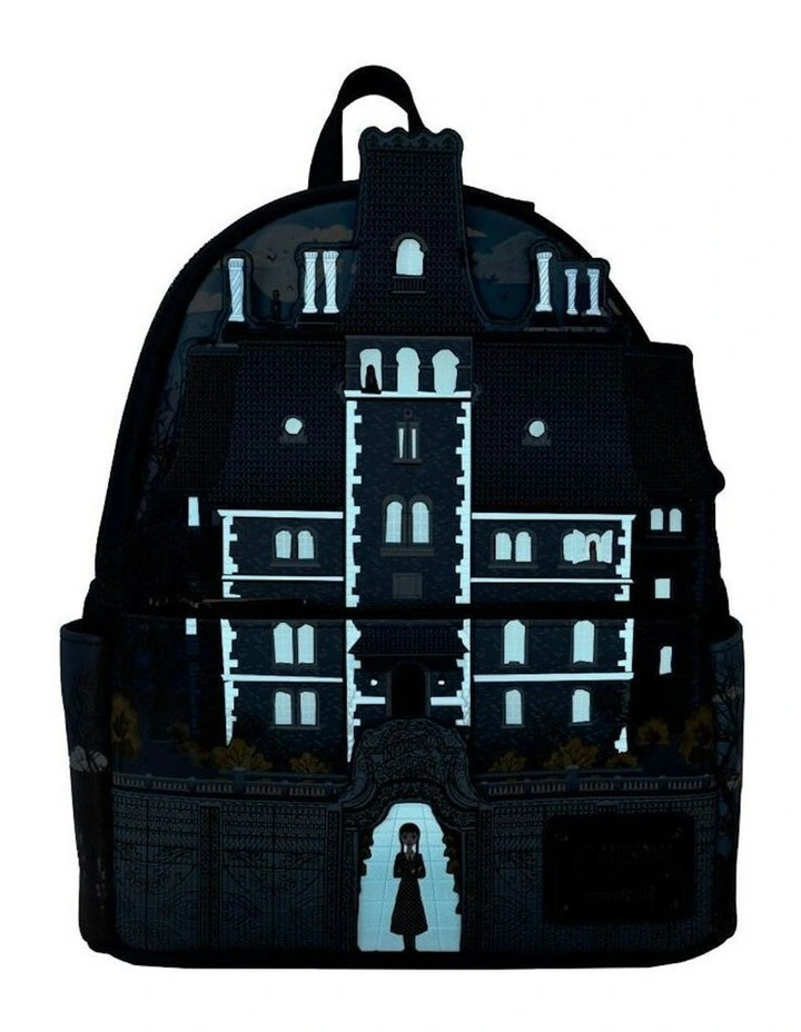 Nevermore Academy Leather Mini Backpack in Blue image 2