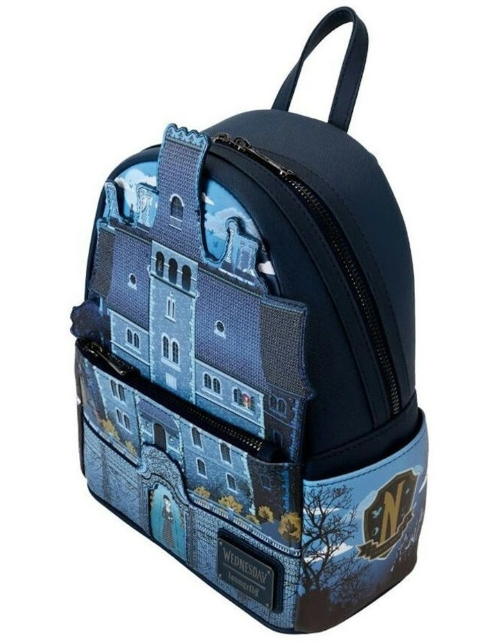 Nevermore Academy Leather Mini Backpack in Blue image 4