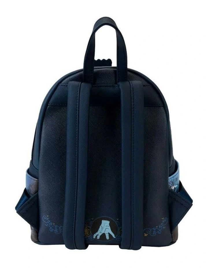 Nevermore Academy Leather Mini Backpack in Blue image 5