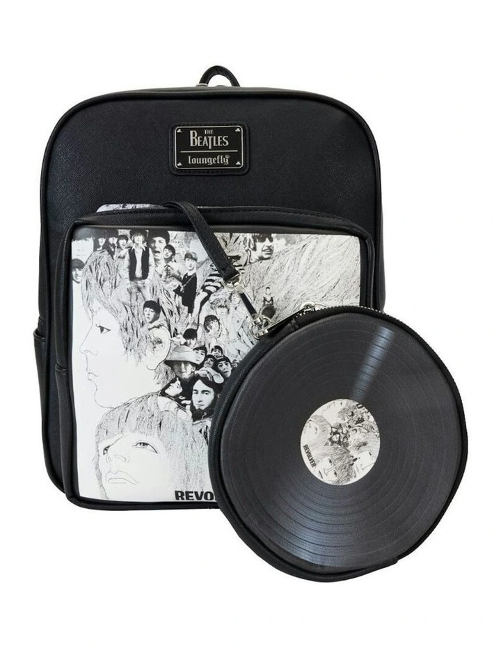 Revolver Album with Record Pouch Mini Backpack 25x31cm in Black image 2