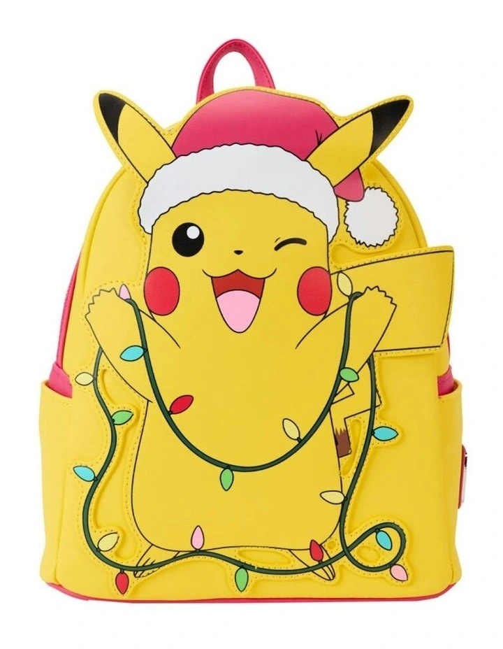 Holiday Pikachu Light-Up Mini Backpack 23x27cm in Yellow image 1