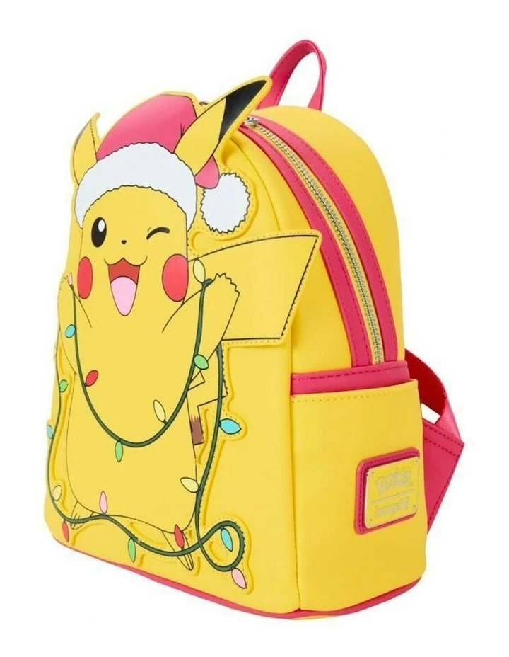 Holiday Pikachu Light-Up Mini Backpack 23x27cm in Yellow image 3