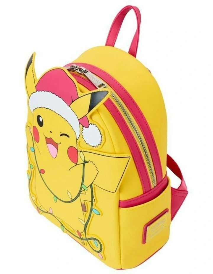 Holiday Pikachu Light-Up Mini Backpack 23x27cm in Yellow image 4