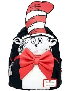 Cat in the Hat Faux Fur Cosplay Plush Backpack 23x26cm (12+ years) in Multi