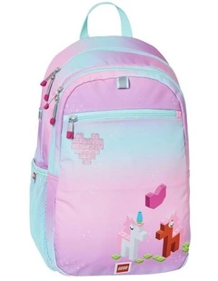 Extended Backpack with Side Mesh Pockets 27x40cm in Pink