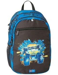 City Go Big Extended Backpack with Side Mesh Pockets 27x40cm in Blue