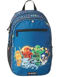 Ninjago Family Extended Backpack with Side Mesh Pockets 27x40cm in Blue