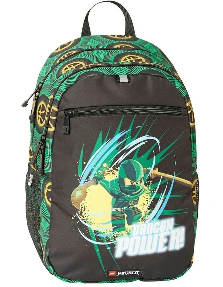 Ninjago Dragon Power Extended Backpack with Pockets 27x40cm in Green image 1