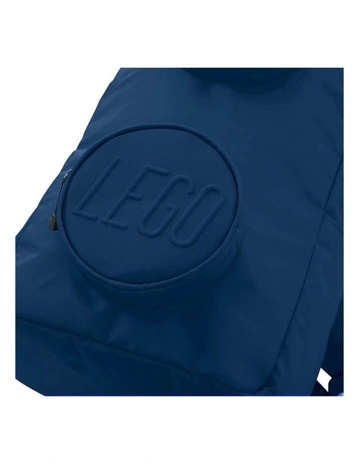 School/Office Zippered Brick 1x2 Backpack 40cm in Earth Blue image 4