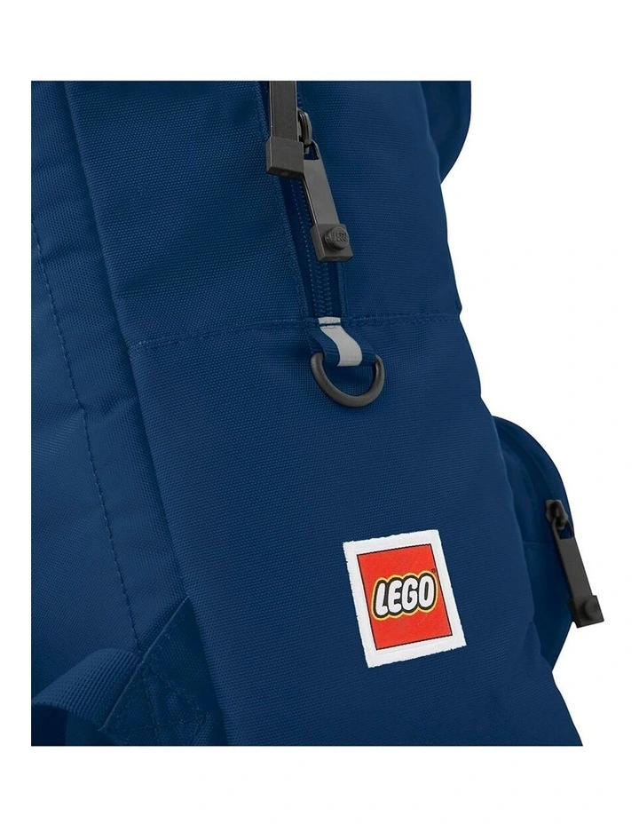 School/Office Zippered Brick 1x2 Backpack 40cm in Earth Blue image 5