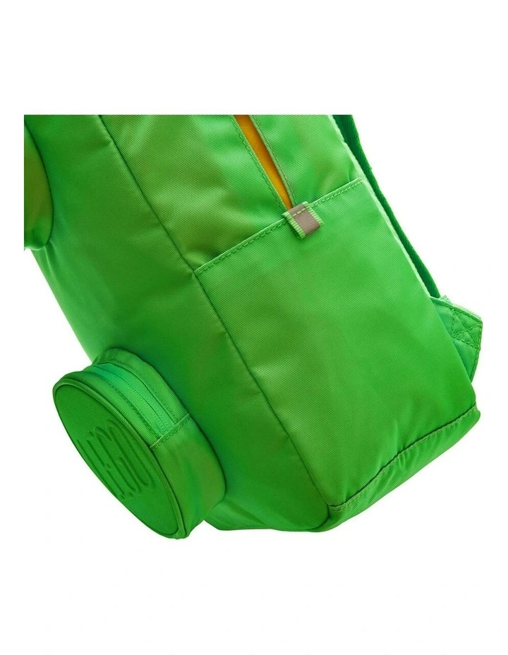 School/Office Zippered Brick 1x2 Backpack 40cm in Bright Green image 4