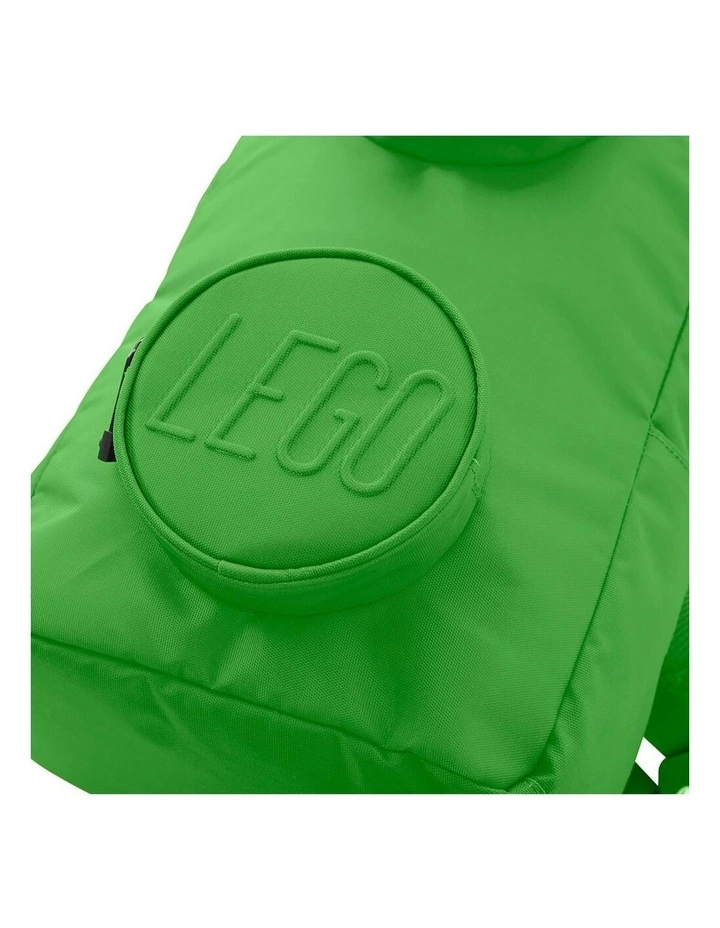 School/Office Zippered Brick 1x2 Backpack 40cm in Bright Green image 5