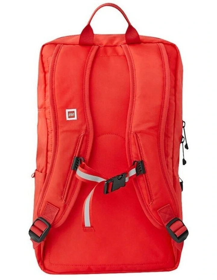 School/Office Zippered Brick 1x2 Backpack 40cm in Bright Red image 3