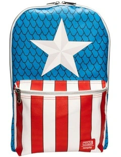 Faux Leather Adjustable Costume Mini Backpack with Pin 50cm in Multi